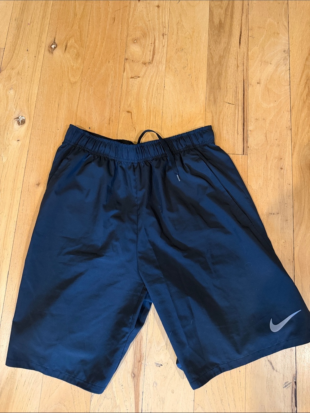 Nike Men's Navy Athletic Shorts with Swoosh